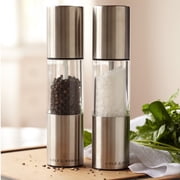 Cole & Mason Oslo Precision + Adjustable Salt & Pepper Mill Set, Silver/Clear Top
