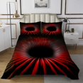 thumbnail image 1 of Erosebridal Gradient Black Hole Coverlet Set Twin, Red Neon Lights Bedding Set 2pcs, 1 of 5