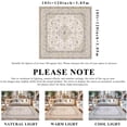thumbnail image 5 of YOUFORTONG 10x10 Square Living Room Area Rug,Oriental Soft Rug,Non-Slip Thin Stain Resistant Indoor Carpet,Ivory, 5 of 9