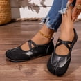 thumbnail image 6 of gzxflxpge Women Retro Spliced Ballet Flat Shoes, Split Toe Design with Crisscross Elastic Strap, Soft Lightweight Slip‑On Casual Walking Footwear Black 5.5（CN-36）, 6 of 7