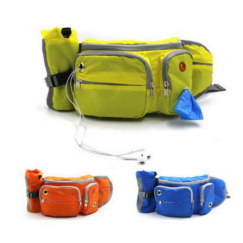 and a waist bag for carrying treats for pets with a headphone outlet. Play King Dog Walking Fanny Pack and Training Treat Pouch suitable for jogging 