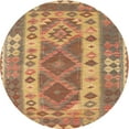 thumbnail image 1 of Ahgly Company Machine Washable Indoor Round Traditional Sand Brown Area Rugs, 3' Round, 1 of 7