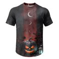 thumbnail image 4 of Fabrcox Halloween Mens T-Shirts Funny Ghost Pumpkin Candy Mens Graphic T Shirts Fall Winter Festival Short Sleeve Shirt Men Black L, 4 of 6