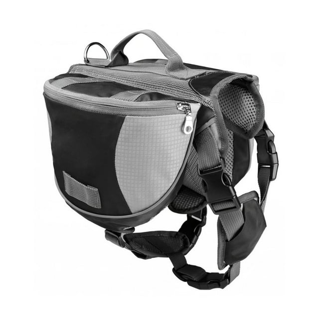Oxford Cloth Pet Saddle Bag Reusable Lifting Handle Multi-pocket Casual 4 Season Reflective Adjustable Pets Saddlebag Pouch