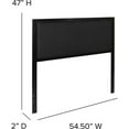 thumbnail image 3 of Pemberly Row Fabric Upholstered Full Metal Panel Headboard in Black, 3 of 9