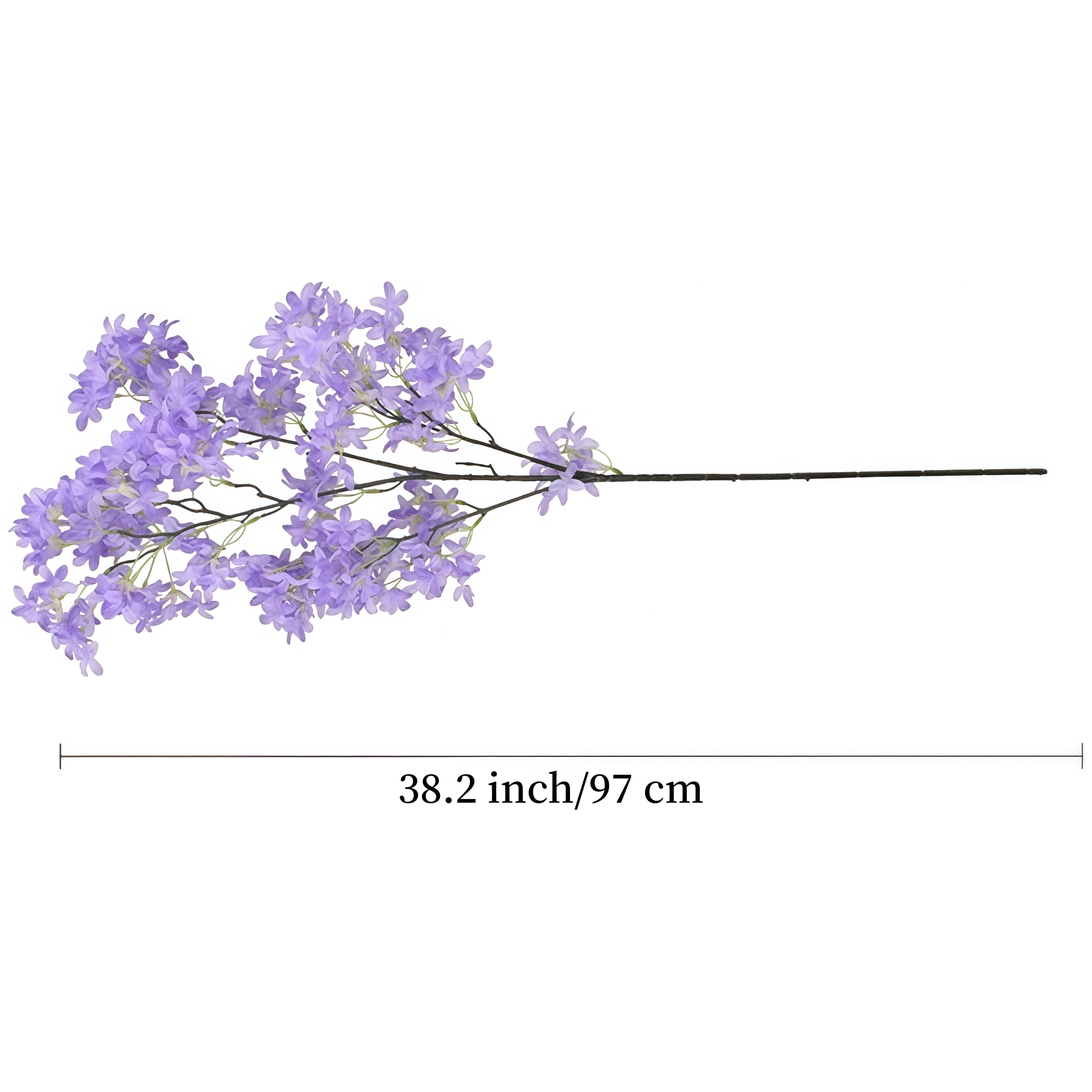 Topboutique Artificial Lilac Flowers Silk Purple Lilac Fake Flowers Stems Faux Cherry Flowers 38 inch Tall Stems Flower Arrangement for Wedding Party Home Decor, 3 Pcs Purple