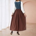 thumbnail image 6 of HNMKIU Halloween Clothes Elegant Attire For Historical Gown Halloween Party Performance Stage Show Lace Up Dress Brown,XL, 6 of 7