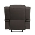 thumbnail image 4 of Benjara Kate 37 Inch Manual Recliner Chair, Cushions, Brown Microfiber, Solid Wood, 4 of 5