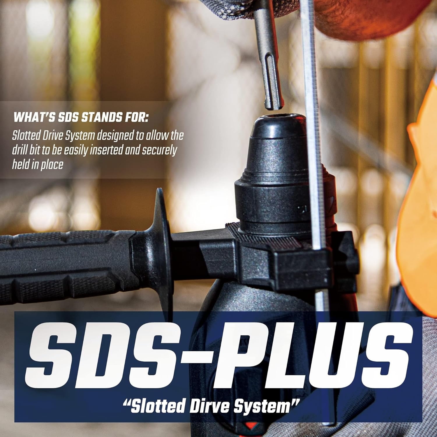 Heavy Duty 1/2 Inch SDS-Plus Rotary Hammer Drill, 3 Functions with Vibration Control & Safety Clutch, Comes with Drill Bits