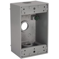 Bell Outdoor Aluminum Weatherproof Outlet Box - 1 Gang, Gray