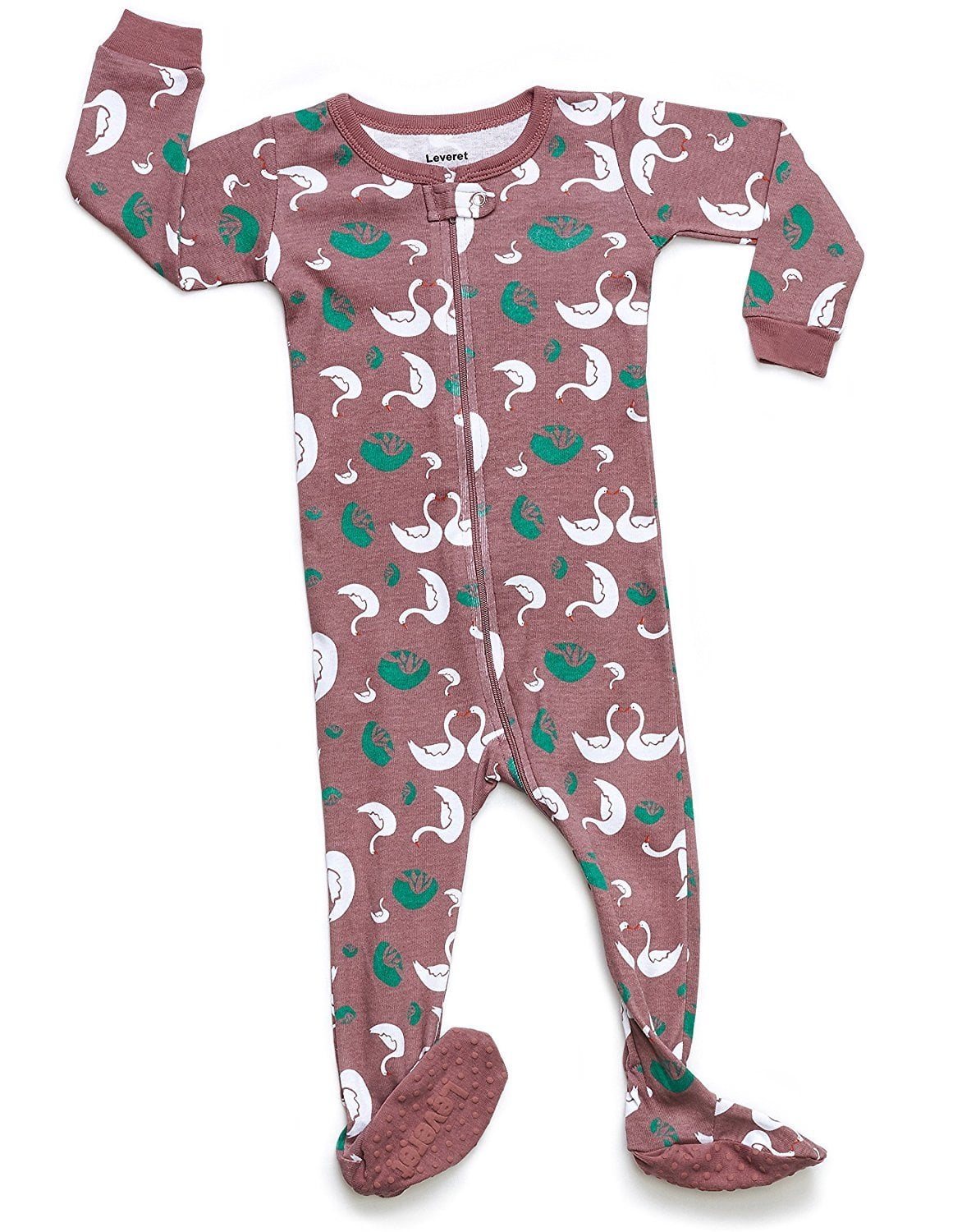 Leveret Baby Boys Girls Footed Sleeper Pajama 100 Organic Cotton (6M5Years)