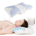 thumbnail image 2 of Almohada cervical Zulema ergonómico Soporte para el cuello azul, 2 of 7