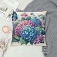 thumbnail image 2 of COMIO Spring Floral Pillow Covers Hydrangea Flowers Seasonal Decorative Indoor Throw Pillow Covers Cushion Cover for Home Decor Bedroom Living Room Couch Sofa Bed White, 2 of 5
