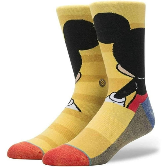 Stance Men's Mickey Socks, Medium - Yellow