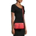 thumbnail image 2 of Time and Tru Women's Megan Multi-Compartment Adjustable Crossbody Handbag Coral Amber, 2 of 5