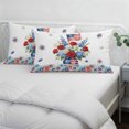 thumbnail image 4 of Independence Day Floral Throw Pillow Cover 16 x 24 Inch Decorative Pillow Cover Red Blue Roses Patriotic Lumbar Pillowcase Seasonal Rectangle Cushion Case for Couch Sofa Bed Living Room, 4 of 9