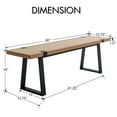 thumbnail image 4 of Dayalane Modern 60" Dining Bench with Metal Legs, RectangleWooden Kitchen Bench for Dining Room Living Room, Sturdy Indoor Seating,2-3 Person,Black, 4 of 7