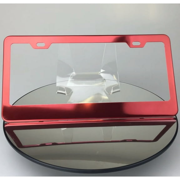 Regular Style Powder Coated Candy Red Stainless Steel License Plate Frame