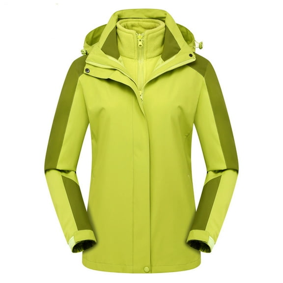 LYXSSBYX Jackets for Women Casual Fall Women Solid Rain Jacket Outdoor Hooded Raincoat Windproof Top