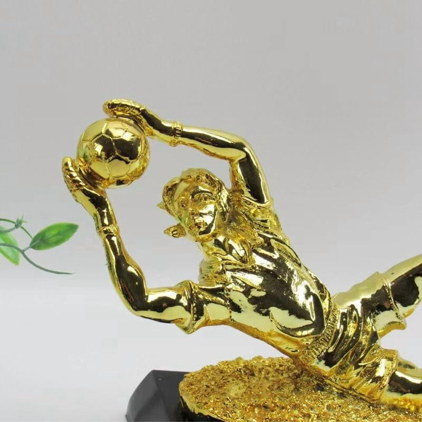 Europe Golden Football Goalkeeper Award Trophy Soccer Match Commemorative Resin Crafts Souvenir Homedecor Ornaments