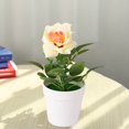 thumbnail image 6 of Jubilant  Artificial Potted Plant Faux Rose Decoration Artificial Potted Rose Faux Flower Bonsai for Home Office Decor Maintenance-free Indoor for Photography, 6 of 8