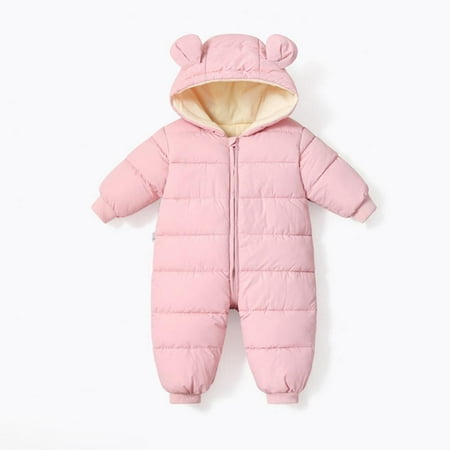 

Newborn Baby Toddler Girls Boys Snowsuit Hooded Winter Romper Jumpsuit Coat for 0-36M