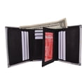 thumbnail image 2 of Men's Genuine Leather Credit Card ID Holder Trifold Wallet with Middle Flap $100 Bill, 2 of 9