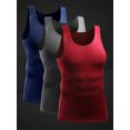 thumbnail image 2 of TFixol Camiseta sin mangas de compresión para hombre, paquete de 3 chalecos ajustados de secado rápido que absorben la humedad, 2 of 8