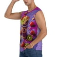 thumbnail image 3 of Haiem Men's Fruit Parfait Colorful Print Tank Tops Summer Sleeveless Cut Off Workout T-Shirts Fitness Vest Athletic Undershirts-3X-Large, 3 of 8