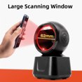 thumbnail image 3 of Fugacal 2D Barcode Scanner Wired USB Desktop Hands-Free High-Speed Plug&Play, 3 of 7