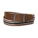 thumbnail image 1 of Atlas For Men - Riñonera de Cintura Diseño de Rayas (Blanco, Marrón), 1 of 3