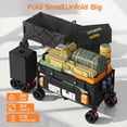 thumbnail image 3 of Furnibear Collapsible Wagon Cart with Brakes, 300L 600Lbs Heavy Duty Folding Beach Wagon,All Terrain Utility Wagon for Camping Sports Garden Grocery, Waterproof, Black, 3 of 13