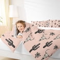 thumbnail image 4 of Feelyou Western Cactus Plant Queen Comforter Set for Kids, Tribal Sheep Skeleton Bedding Sets, Bohemian Theme Bedding Comforter Set, Lightweight Room Decor, 3 Pieces, 4 of 8