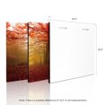 thumbnail image 4 of SENIK Autumn Leaves 3-Panel MDF Framed Photography Triptych Print, 72 x 24-in, 4 of 5
