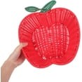 thumbnail image 7 of ABCISI Apple Basket, 11 Inch Hand-Woven Plastic Apple Shape Fruit Basket Storage Basket for Kitchen Vegetables Eggs Snacks, Red, 7 of 7
