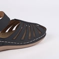 thumbnail image 6 of YLYL Women's Orthopedic Bohemia Fishmouth Wedge Heels Ankle Strap Closed Toe Hollow out Summer Sandals, 6 of 9