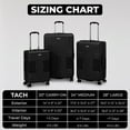 thumbnail image 3 of TACH V3.1 Lightweight 3pc Hardside Luggage Suitcase Set w/ChargePort, Black, 3 of 13