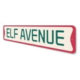 thumbnail image 4 of Elf Avenue Christmas Sign, Holiday Sign, Season Aluminum Metal Decor Sign - 4x18 inches, 4 of 4