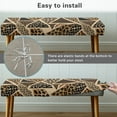 thumbnail image 5 of FUIALDOLG Geometric Leopard Print Bench Covers Slipcover Anti-Dust Dining Bench Cover with Elastic Edge Home Decor Stretch Seat Cushion Protector for Bedroom, Kitchen, 5 of 7