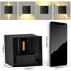 thumbnail image 2 of 2 luces de pared para interior y exterior de 12 W, ajustables, 3000 K, LED negro, IP65, resistente al agua, moderna lámpara de pared de aluminio para dormitorio, hogar, escaleras, pasillo, sala de, 2 of 5