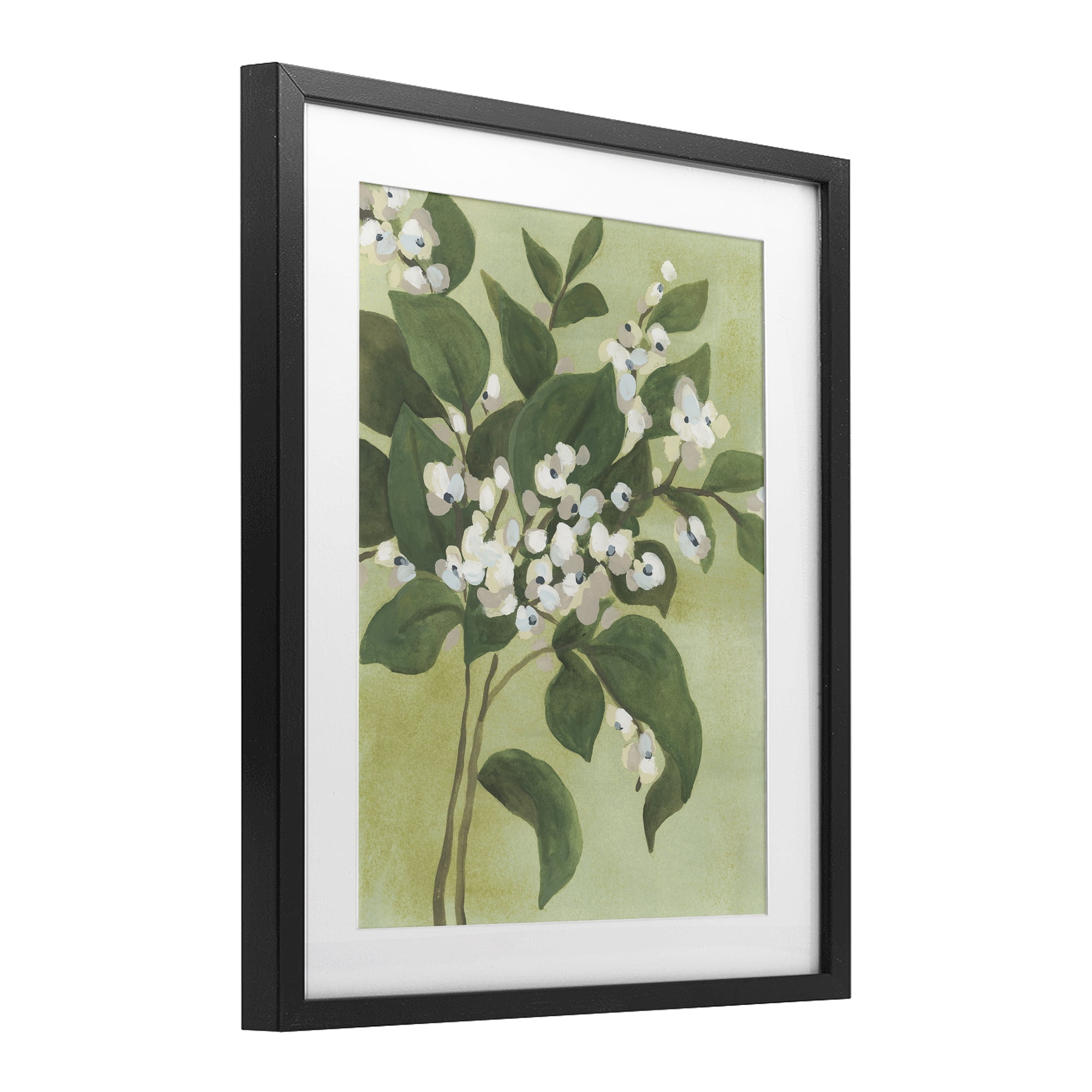 Stupell Industries Verdant Branch Blossoms Black Framed Print Under Glass, design by June Erica Vess