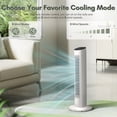 thumbnail image 3 of KISSAIR 30" Tower Fan with Remote, 3 Speeds, 2 Modes, LED Display, 15H Timer, 85° Oscillating, Bladeless Quiet Fan for Bedroom, Home & Office, White, 3 of 8