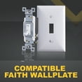 thumbnail image 6 of Faith 3 Way Toggle Switch White Residential Grade Standard Wall Electrical Switch, 15 Amp, Grounding Screw, 120V/277V, 10 Pack, 6 of 9