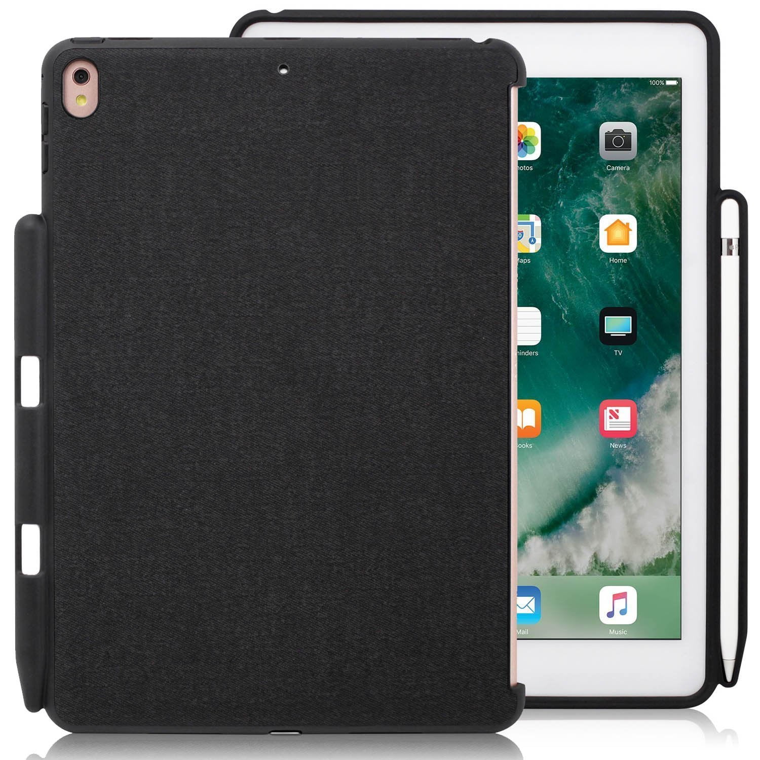 iPad Pro 12.9 Case 2017, LUVVITT [GABBANA] Back Cover with Pencil