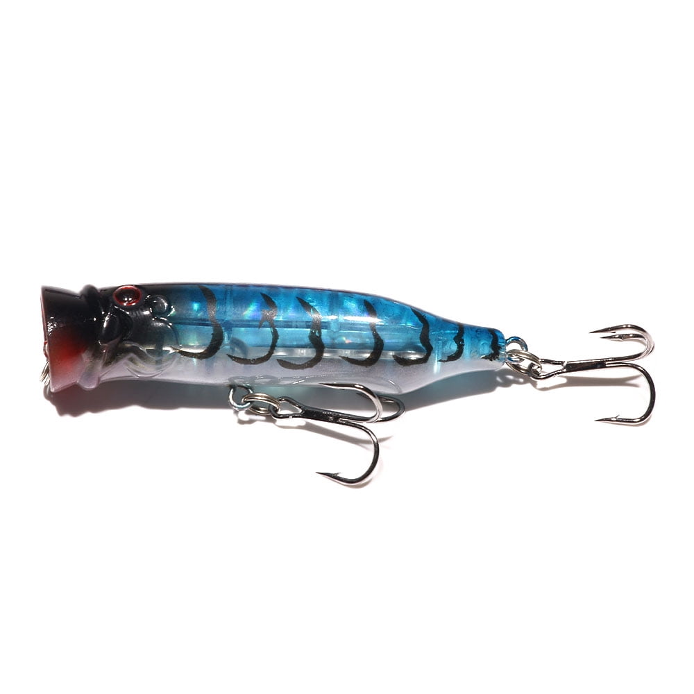 HENGJIA Pack of 6 Fishing Popper Lure, Fishing Topwater Lures Bass Lures Fishing Plugs Hard Baits Top Water Poppers Fishing Lures 2.83in/0.34oz