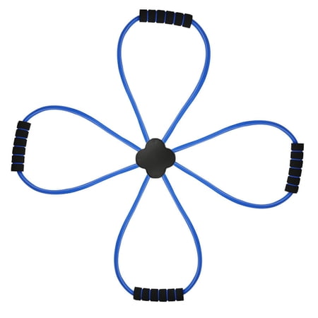 koolsoo Multi Directional Cross Resistance Band Elastic Tube with Padded Grips for Yoga Pilates Mobility Workouts Travel Fitness