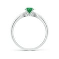 thumbnail image 2 of Angara Natural 0.45 Ct. Emerald Solitaire Ring in 14K White Gold for Women (Ring Size: 4.5), 2 of 9