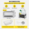 thumbnail image 5 of VEVOR 3L Digital Ultrasonic Cleaning Machine Heater Timer 200W 40KHz Powerful Jewelry Eyeglasses Cleaning Machine, 5 of 5