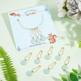 thumbnail image 3 of 10Pcs 10 Style Iron Calabash Pins with Alloy Enamel Charm Knitting Stitch Marker Flat Round with Number 0~9 Dark Cyan 36mm 1Pc/style DIY, 3 of 7