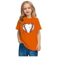 thumbnail image 2 of Robe à Manches Courtes Chemise à Manches Courtes pour Tout-Petits Garçons Filles Imprimé Baseball T-Shirt Mode Mignon Col Rond Imprimé Haut à Manches Courtes Chemise de Baseball pour Garçons Hauts à Manches Courtes, 2 of 5